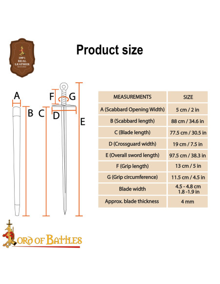 Spada Vikinga in Acciaio Tempra...