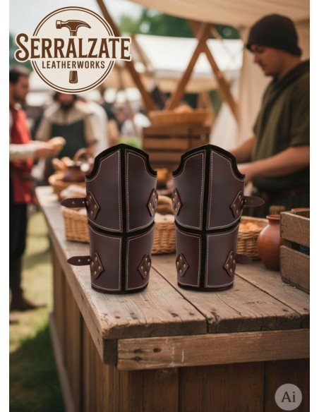 Bracciali in vera pelle marrone...