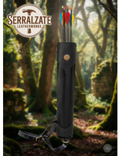 Fodero in vera pelle nera per schiena 2