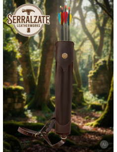 Fodero in vera pelle marrone per schiena