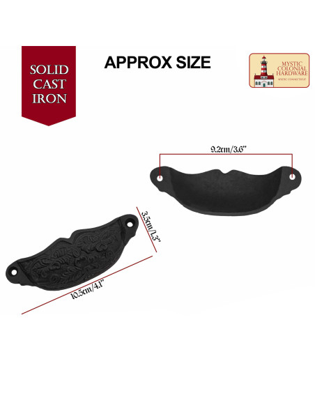 Maniglia rustica in ghisa a foglia...