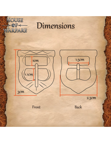 Fibbia in ottone autentica in stile...