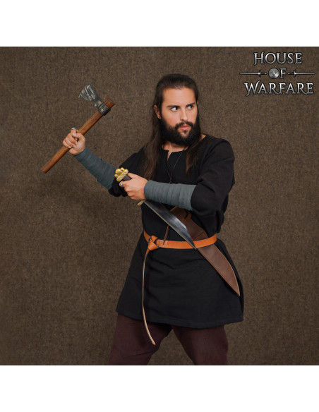 Gambeson vichingo in cotone grigio...