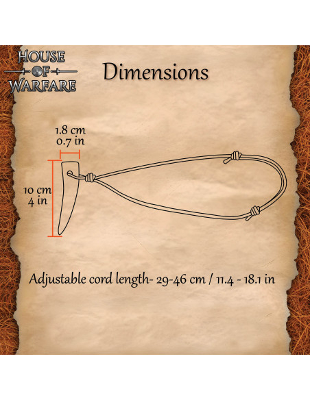 Collana in corno di bue naturale...