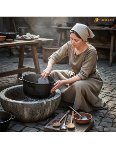 Portachiavi a rete Pulitore in Acciaio per Padelle in Ghisa 2