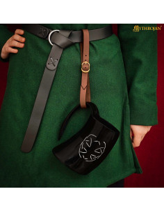 Corno Vichingo artigianale con incisione geometrica e...