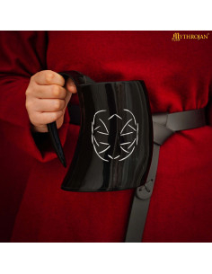 Corno Vichingo artigianale con incisione geometrica e... 2