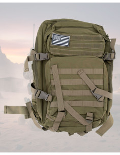 Zaino tattico MOLLE 35L-40L in nylon verde 600D