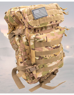 Zaino tattico mimetico 35-40L con sistema MOLLE