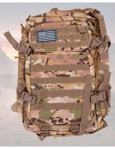 Zaino tattico mimetico 35-40L con sistema MOLLE 2