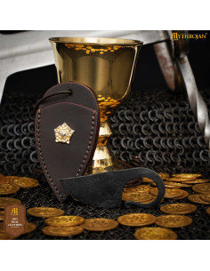 Coltello celtico forgato con decorazione leone 2