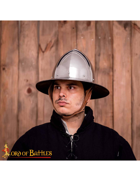 Elmo medieval Kettle in Acciaio...