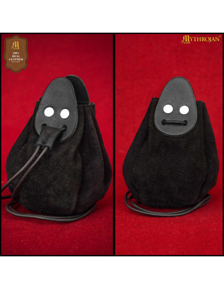 Sacca medievale in camoscio con...