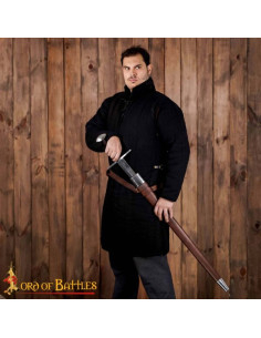 Spada Normanna Tipo XI in Acciaio Tempestato con Fodero 2