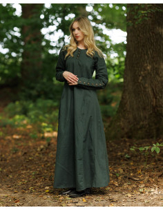 Abito medievale modello Jovina, colore verde 2