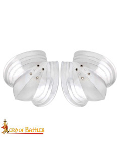 Gomiti medievali in acciaio 18G stile tedesco XV secolo