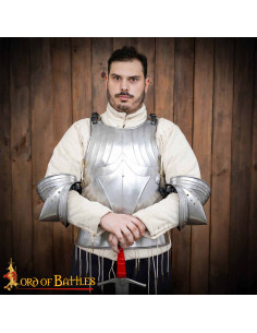 Gomiti medievali in acciaio 18G stile tedesco XV secolo 2