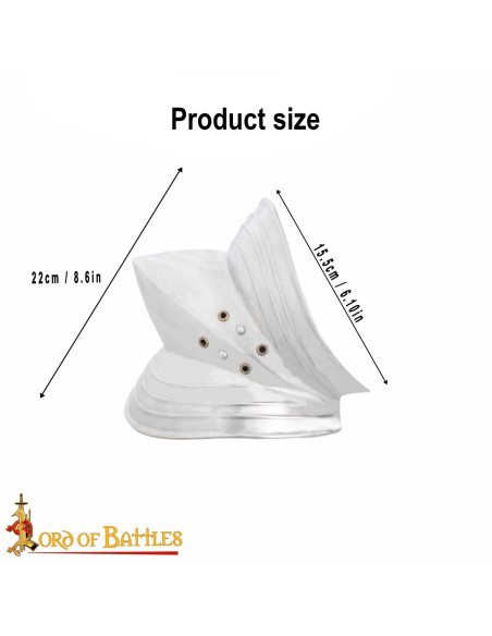 Gomiti medievali in acciaio 18G stile...