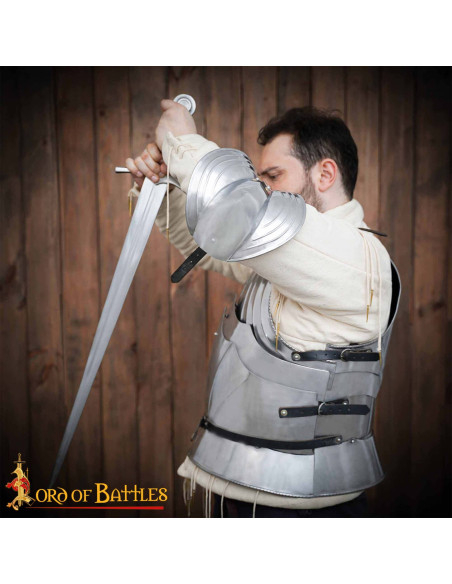 Gomiti medievali in acciaio 18G stile...