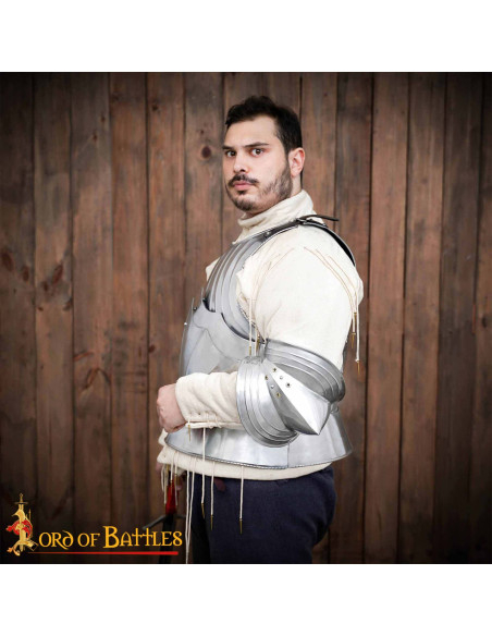 Gomiti medievali in acciaio 18G stile...