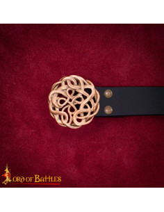 Fibbia celtica per cintura in bronzo massiccio 2