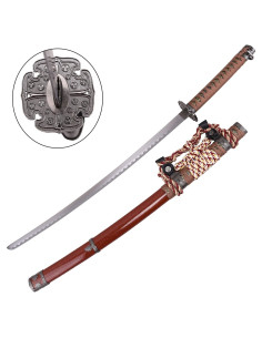 Katana decorativa Giapponese Tradizionale cordone rosso...