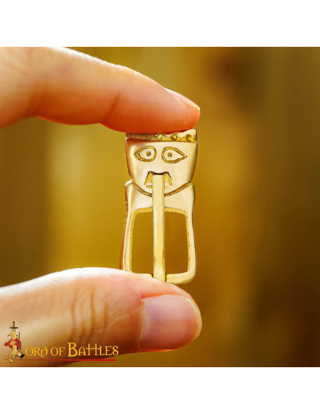 Fibbia medievale in ottone del XIV...