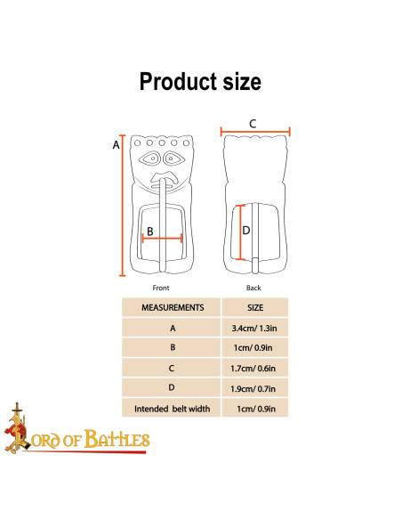 Fibbia medievale in ottone del XIV...