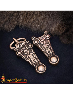 Fibbia Celtica per cinture in bronzo fuso con finitura...