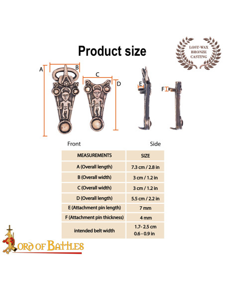 Fibbia Celtica per cinture in bronzo...