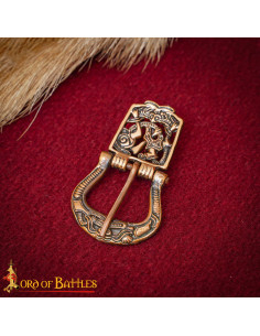 Fibbia vichinga del X secolo per cintura in bronzo fuso