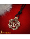 Pendente vichingo in bronzo design serpente nordica