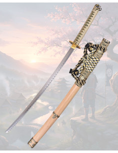 Tachi decorativo 102 cm con fodero in legno e impugnatura...