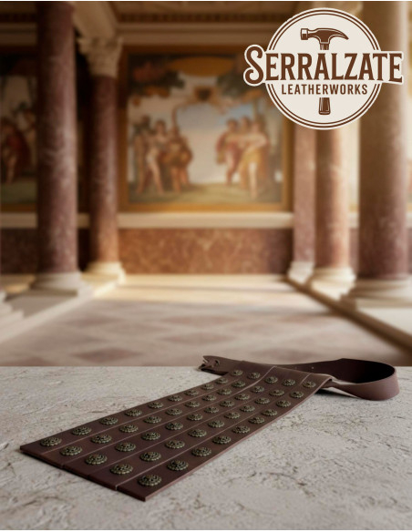 Cinturone romano militare in pelle...