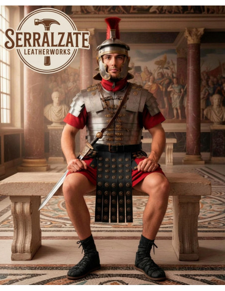 Cintura militare romana in pelle...