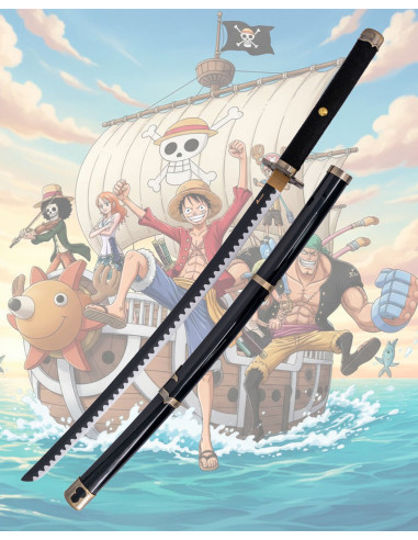 Katana Yubashiri di Zoro di One Piece replica non ufficiale, lama di bambù