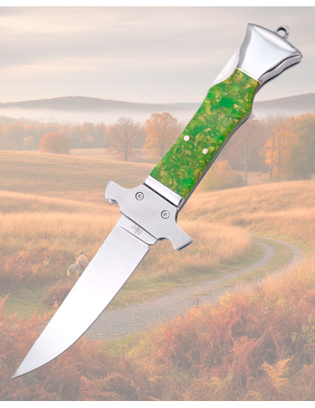 Coltello a serramanico in acciaio...