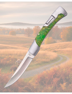 Coltello Third in acciaio 440 con manico in acrilico...