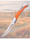 Coltello Third acciaio 440 manico acrilico arancione fluorescente