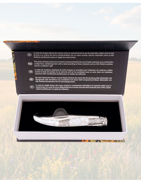 Coltello a serramanico Seda Perla in...