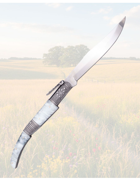 Coltello a serramanico Seda Perla in...