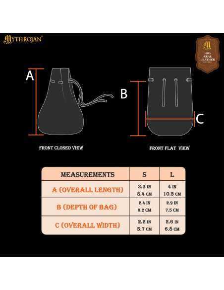 Pacchetto di 2 borse medievali in...