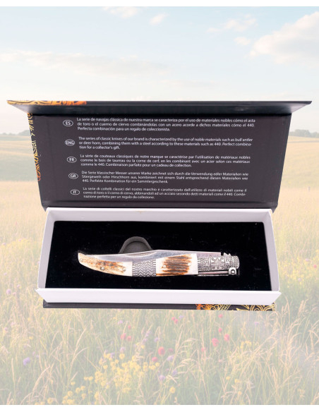 Coltello in Damasco Third Cervo,...