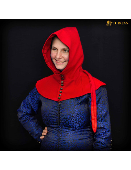 Gugel medieval in lana con bottoni XV...