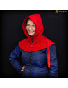 Gugel medieval in lana con bottoni XV secolo, rosso