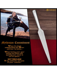 Punta di lancia vichinga in acciaio, punta smussata 2