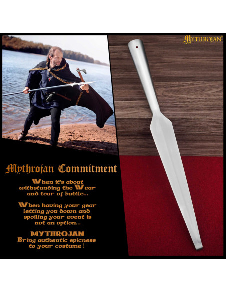 Punta di lancia vichinga in acciaio,...