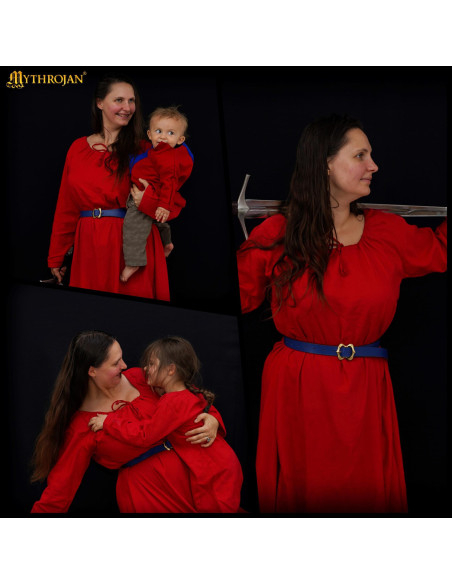 Vestito medieval lungo in cotone...