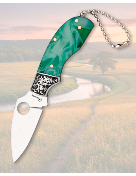 Coltello tascabile in acrilico verde,...