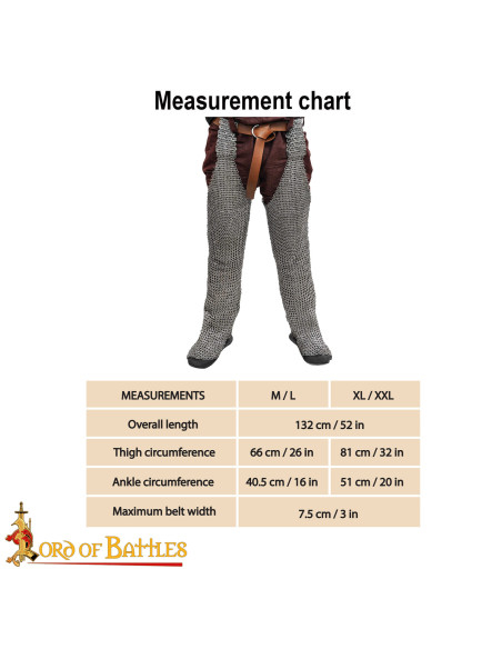 Pantaloni in maglia di acciaio,...